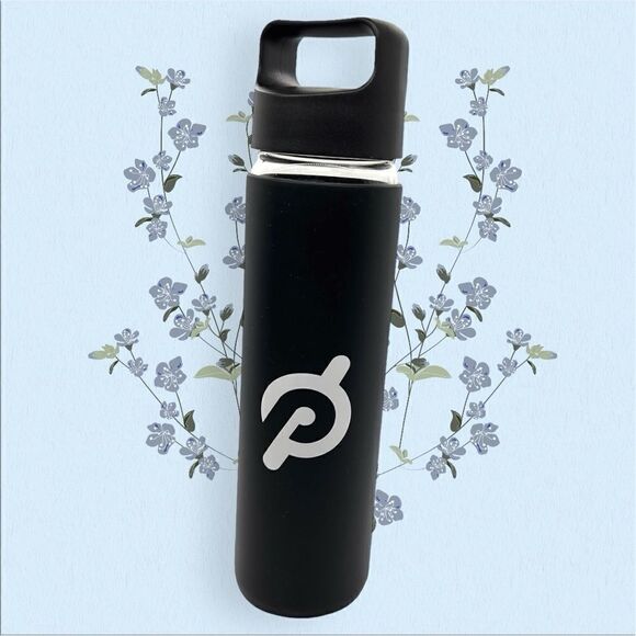 Peloton Glass Water Bottle 16 oz. Bottle With Nonslip Silicone Sleeve - Picture 1 of 12
